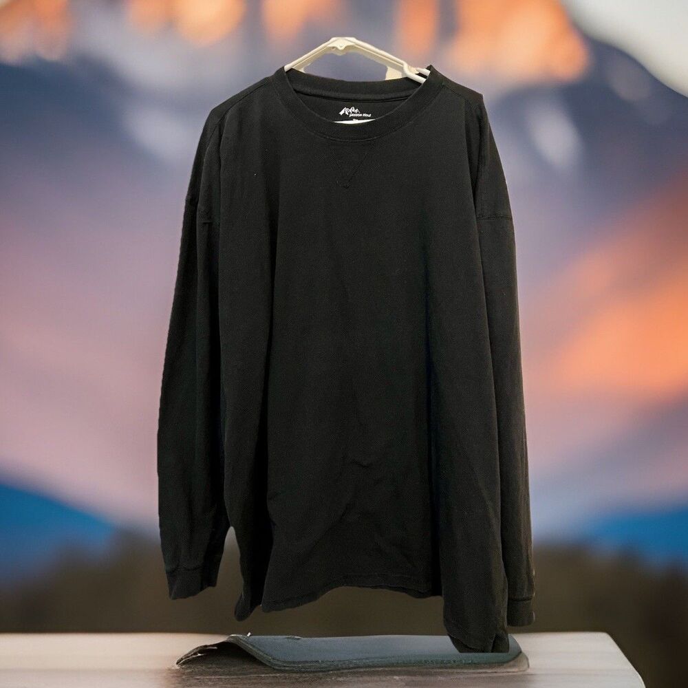 Jackson Hole Brand Long Sleeve T-Shirt Mens Size 3XL Solid Black